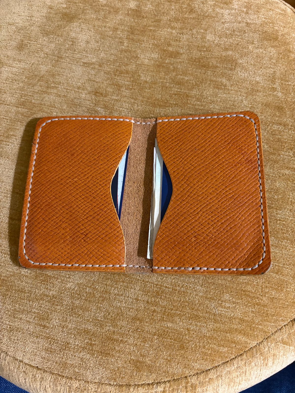 Photo by PinyonPine on February 6, 2026 of the Oldwalrus Two Slot Bifold Wallet in Horween Double Glazed Natural Latigo.