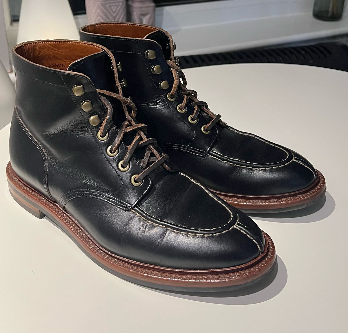 Photo by katsudon on April 24, 2026 of the Grant Stone Ottawa Boot in Horween Black Chromexcel.