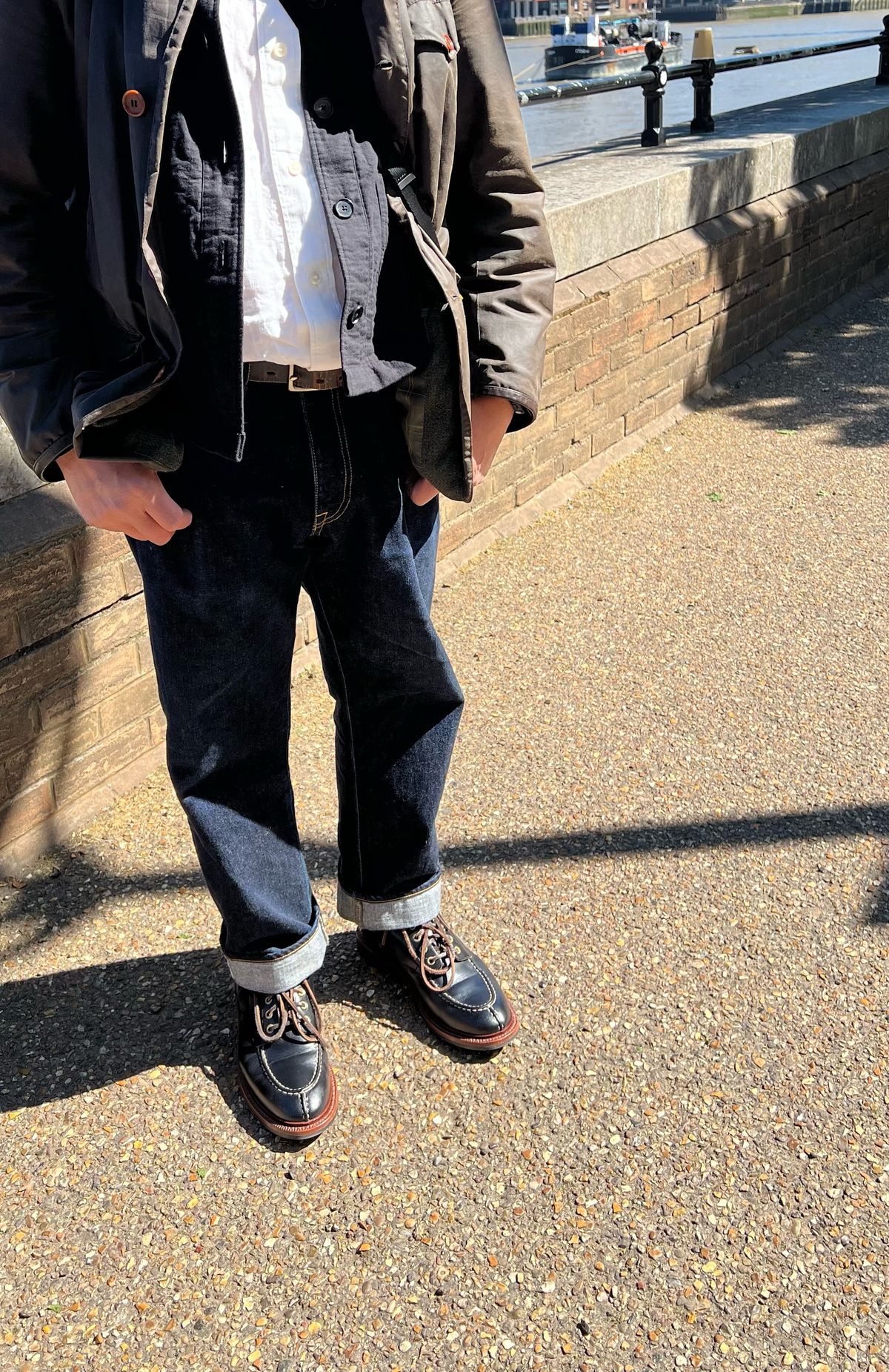 Photo by katsudon on April 24, 2026 of the Grant Stone Ottawa Boot in Horween Black Chromexcel.