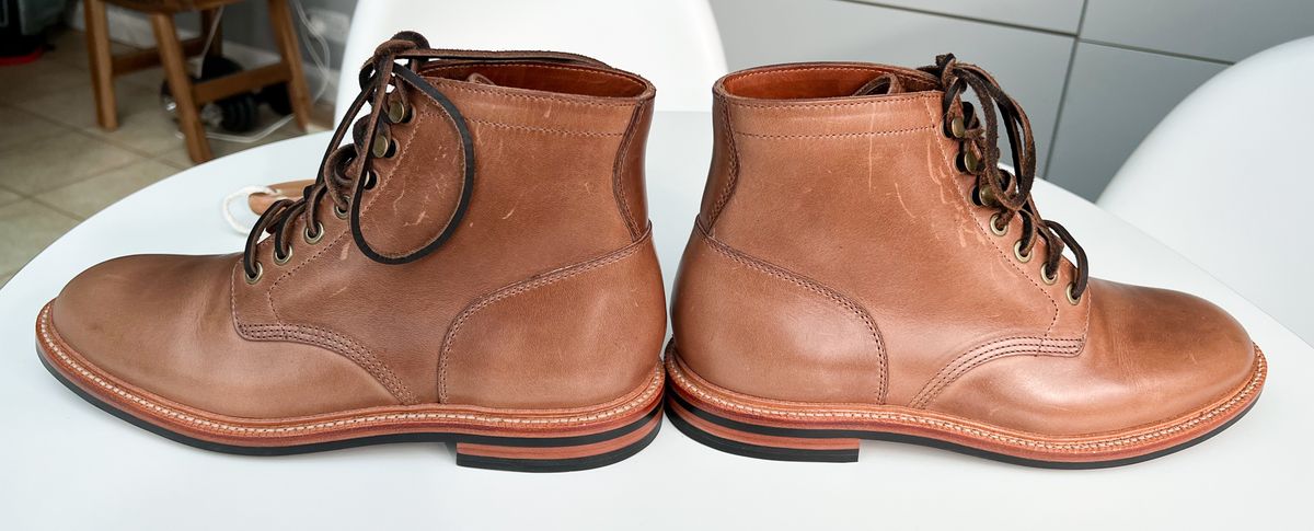 Photo by katsudon on May 13, 2026 of the Grant Stone Diesel Boot in Horween Dune Chromexcel.
