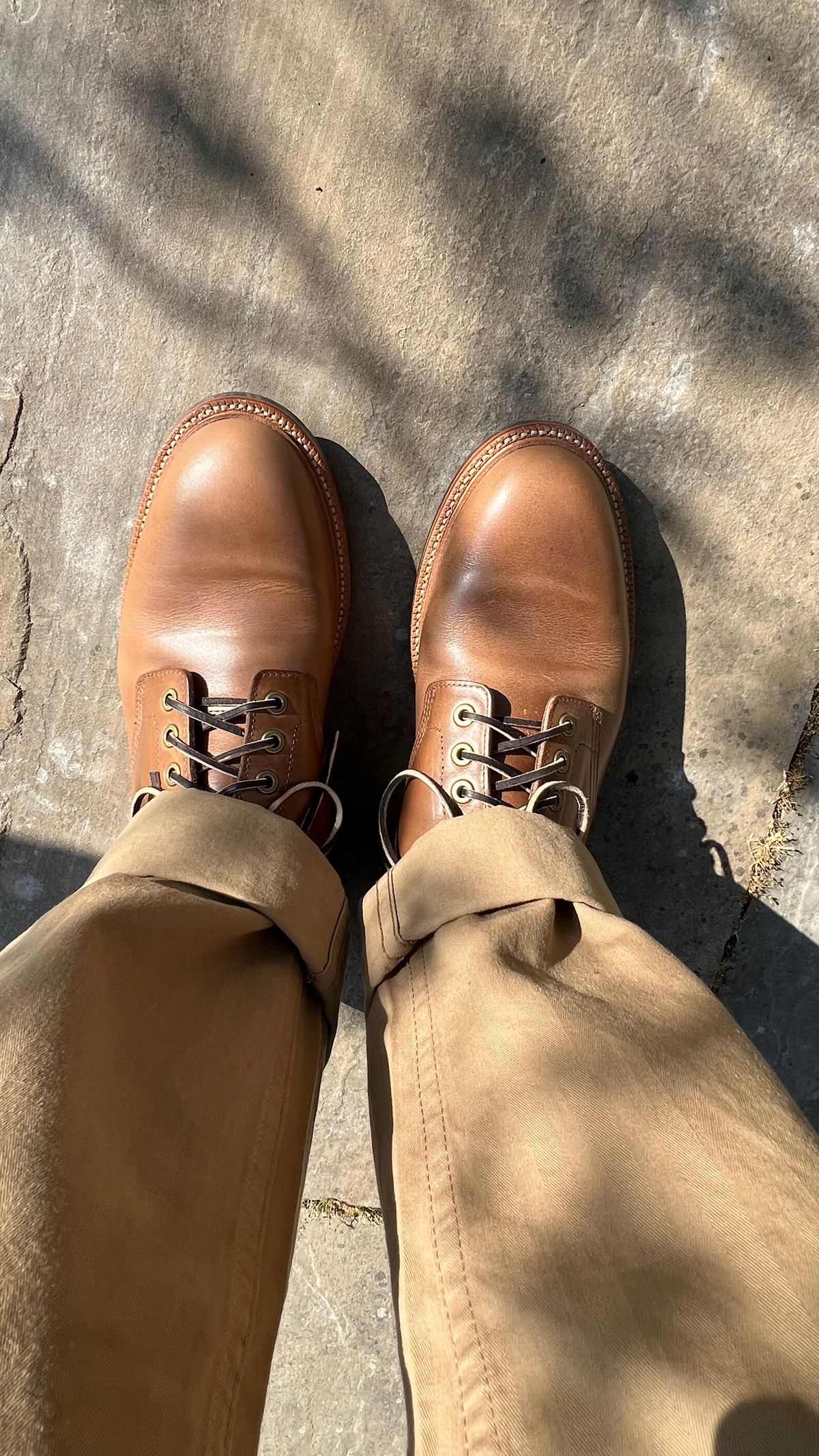 Photo by katsudon on May 9, 2026 of the Grant Stone Diesel Boot in Horween Dune Chromexcel.