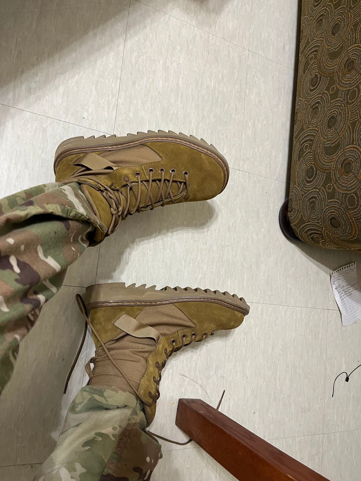 Photo by HeatShield on March 5, 2025 of the Bumu Lace To Toe in Coyote Suede.