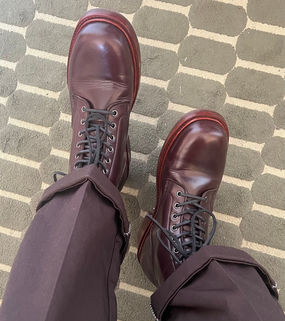 Photo by Dangil on September 4, 2025 of the Jakkrabbits Service Boot in Domestic Dark Brown Pull Up.