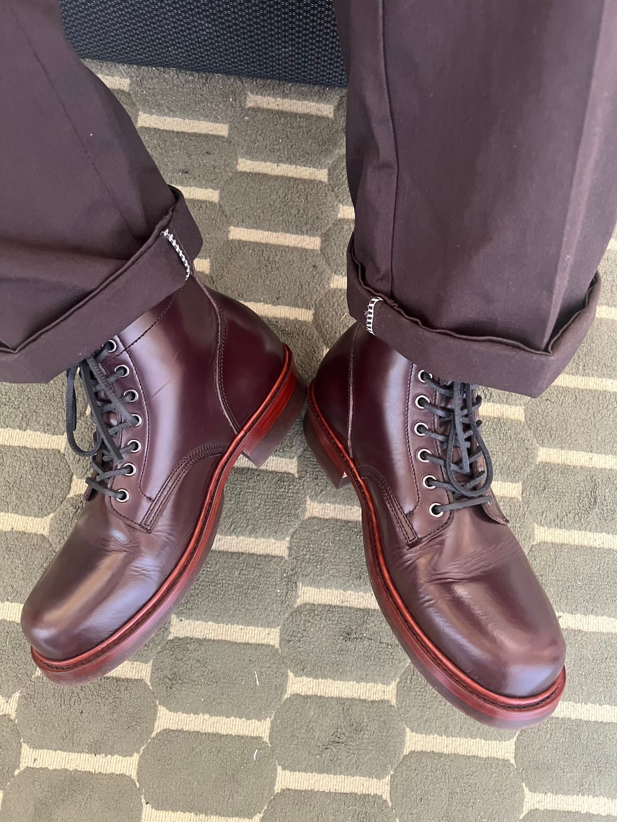 Photo by Dangil on September 4, 2025 of the Jakkrabbits Service Boot in Domestic Dark Brown Pull Up.