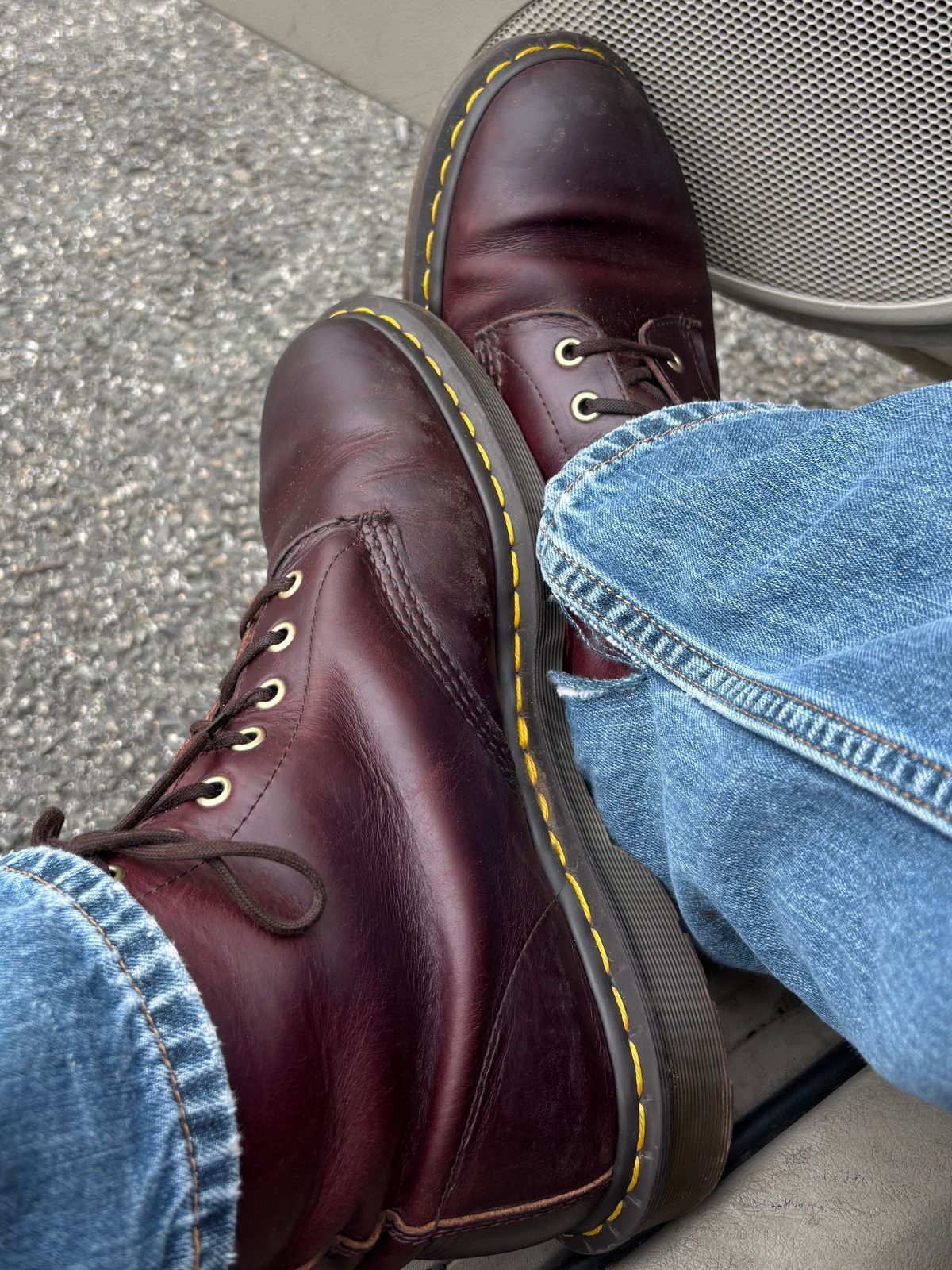 Photo by Opello on April 18, 2026 of the Dr. Martens 1460 Vintage Made In England in Horween Oxblood Chromexcel.