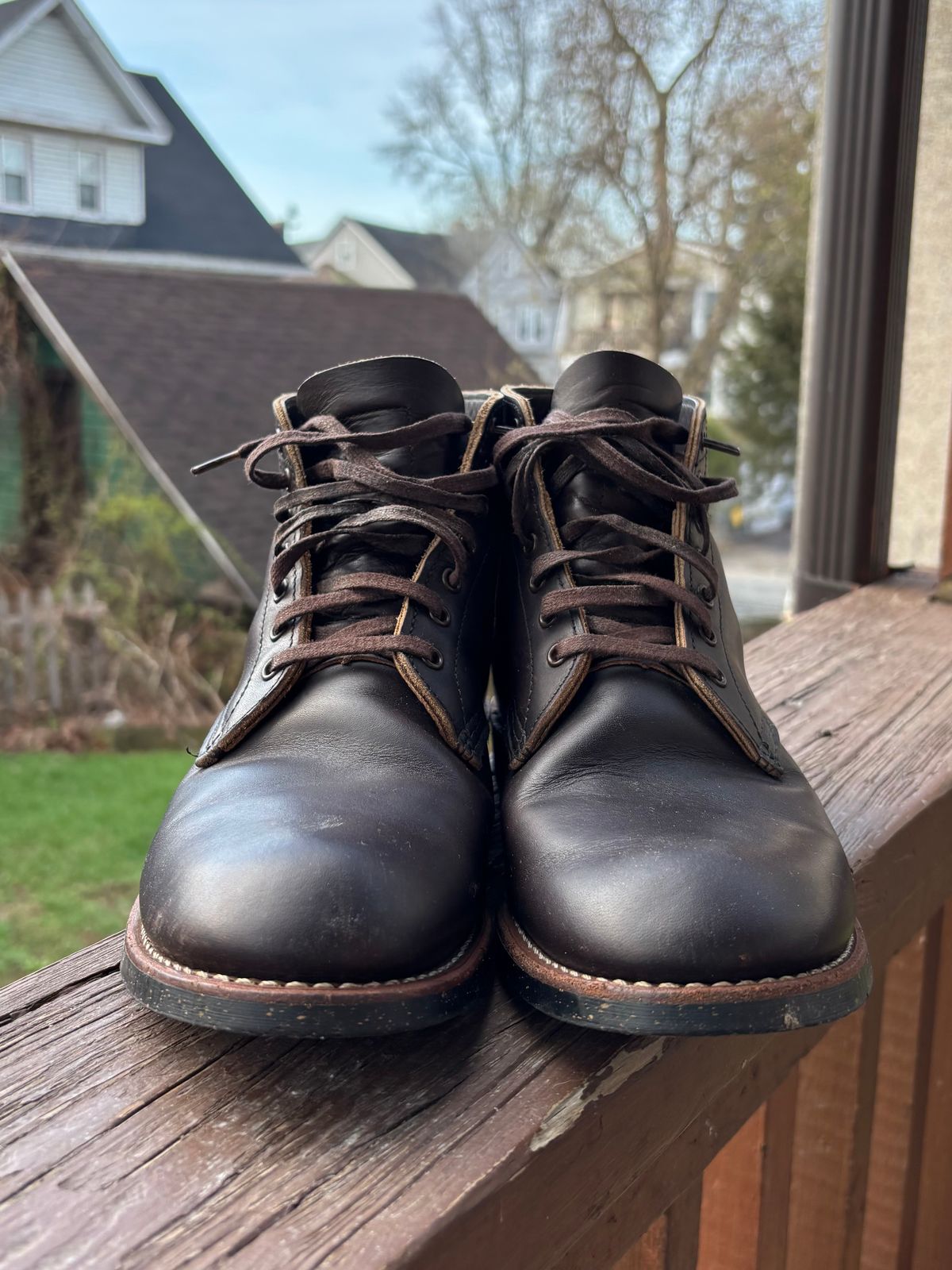Photo by Opello on April 14, 2026 of the Red Wing Merchant in S.B. Foot Ebony Harness.