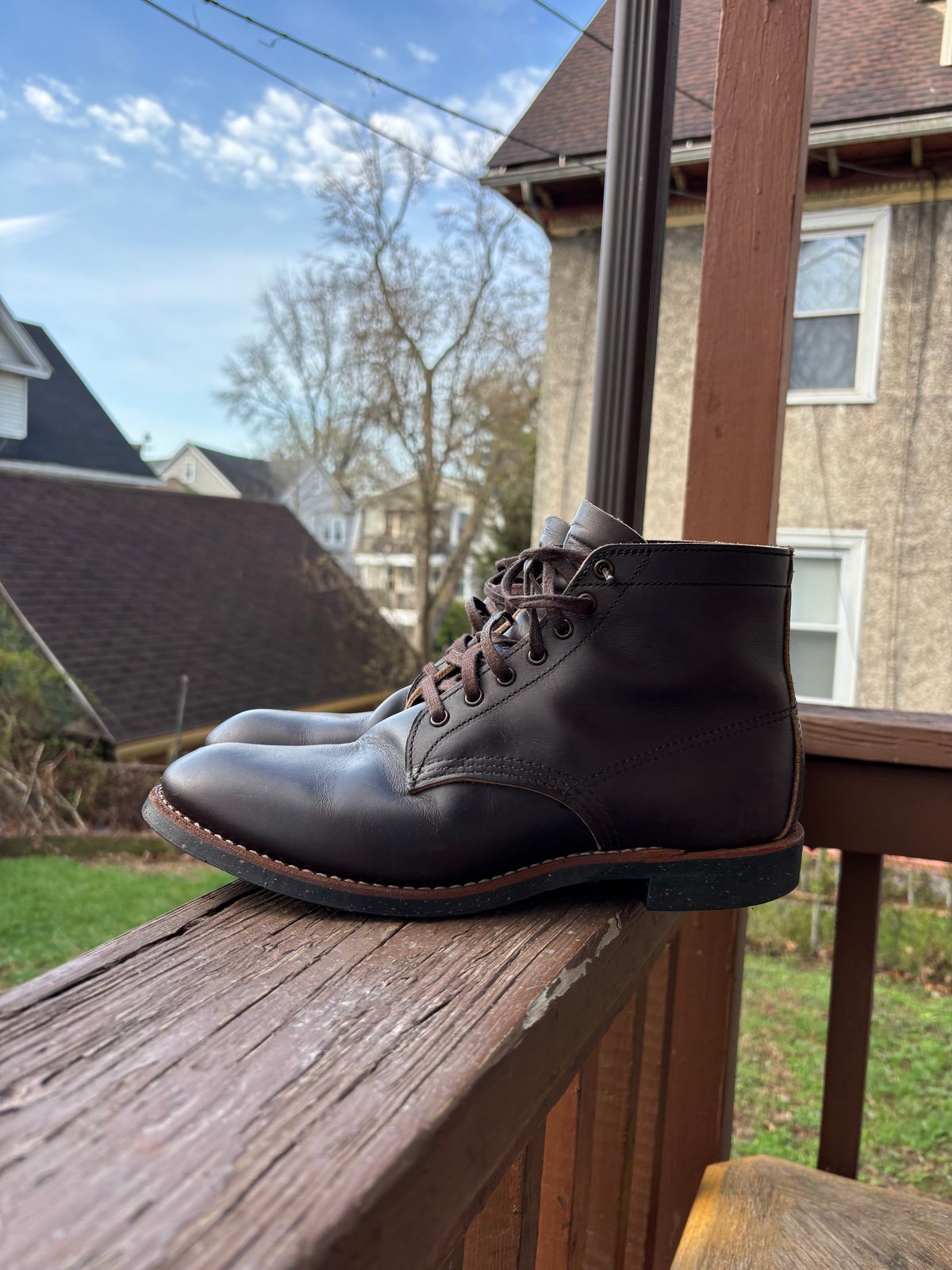 Photo by Opello on April 14, 2026 of the Red Wing Merchant in S.B. Foot Ebony Harness.