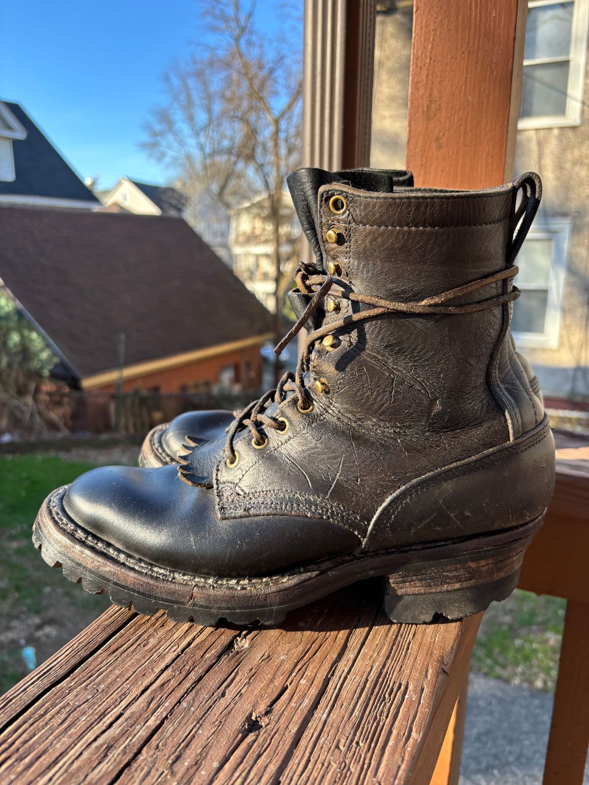 Photo by Opello on April 12, 2026 of the White's Smokejumper in Unknown Leather.