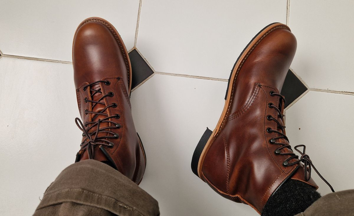 Photo by North on February 2, 2026 of the Red Wing Beckman in S.B. Foot Cigar Excalibur.