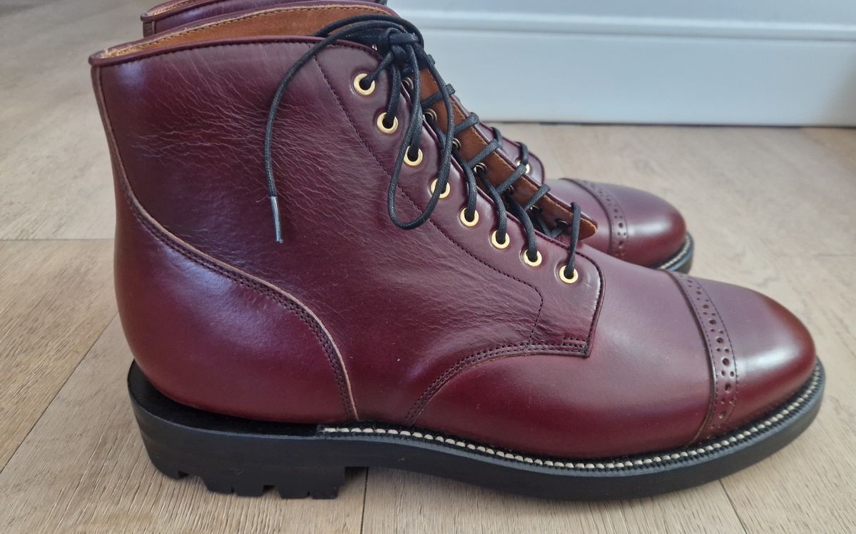 Photo by burford on March 12, 2025 of the Grant Stone Garrison Boot in Horween Color 8 Chromexcel.