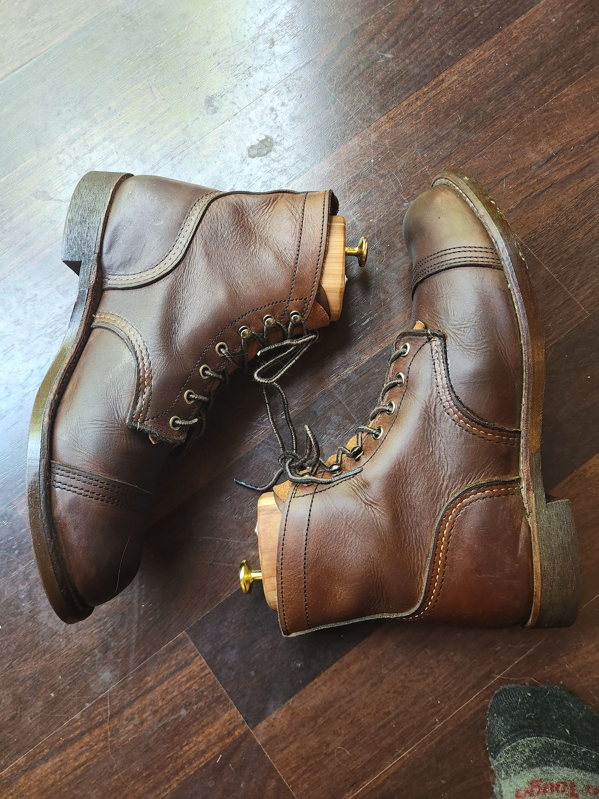 Photo by Tieric on August 9, 2025 of the Red Wing Iron Ranger in S.B. Foot Amber Harness.