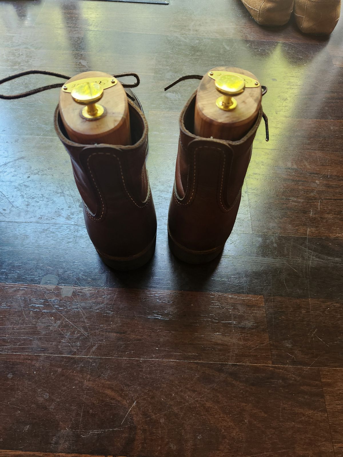 Photo by Tieric on August 9, 2025 of the Red Wing Iron Ranger in S.B. Foot Amber Harness.