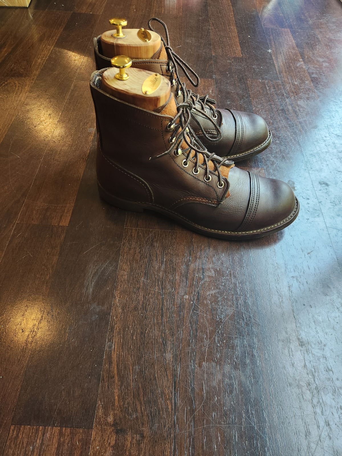 Photo by Tieric on August 9, 2025 of the Red Wing Iron Ranger in S.B. Foot Amber Harness.
