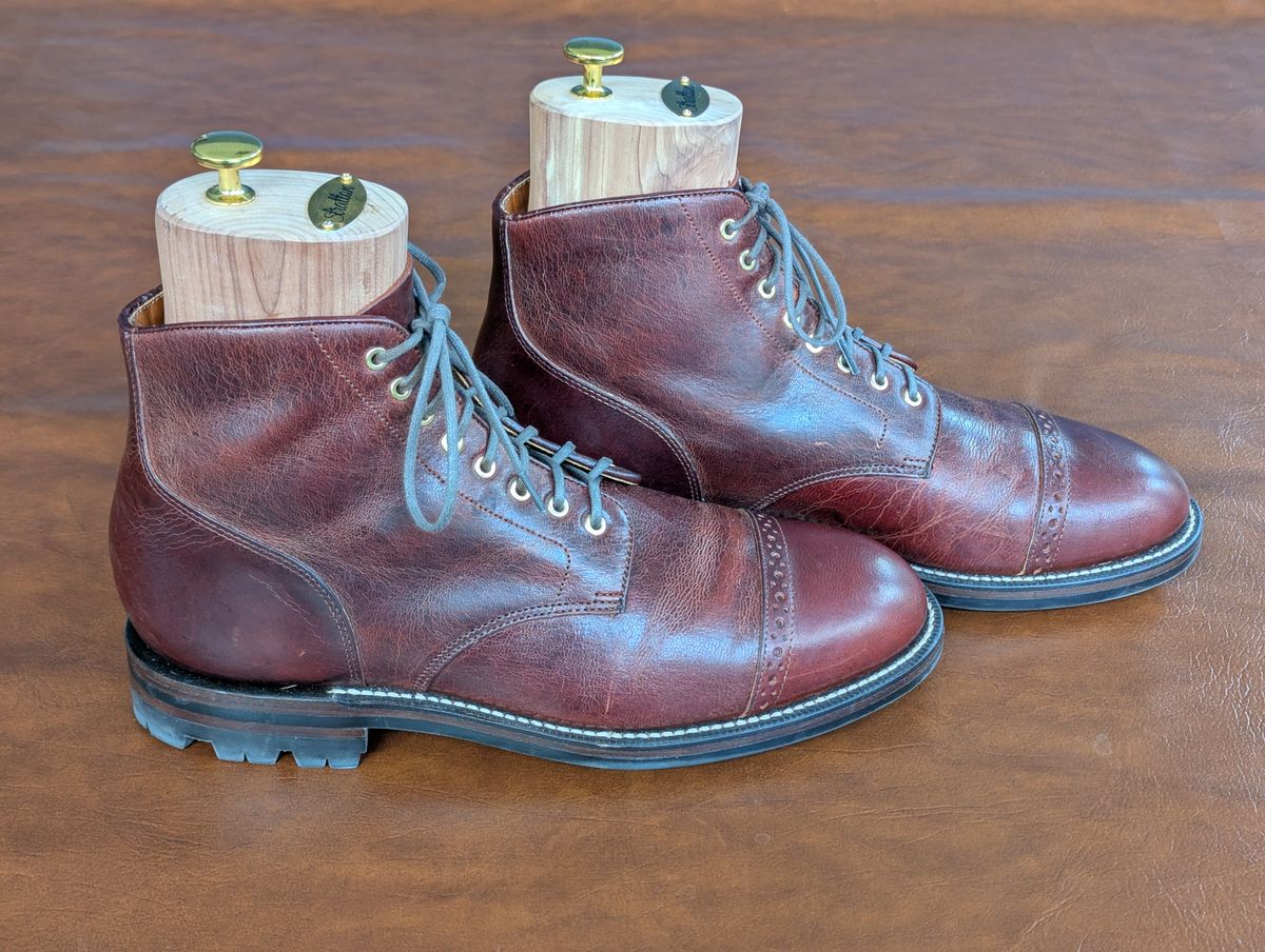 Photo by habibiboots7 on May 6, 2026 of the Grant Stone Garrison Boot in Gallun Red Denali Stag.