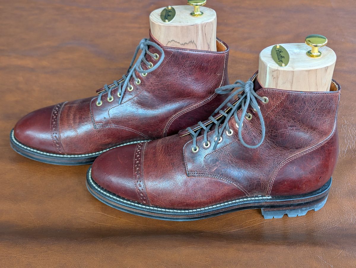 Photo by habibiboots7 on May 6, 2026 of the Grant Stone Garrison Boot in Gallun Red Denali Stag.