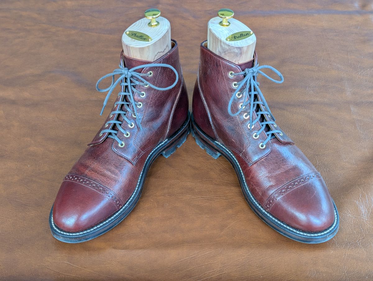 Photo by habibiboots7 on May 6, 2026 of the Grant Stone Garrison Boot in Gallun Red Denali Stag.