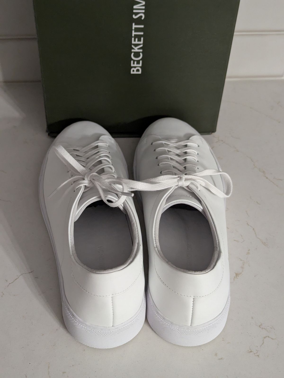 Photo by habibiboots7 on June 10, 2025 of the Beckett Simonon Reid Sneakers in White Full-Grain Calfskin Leather.