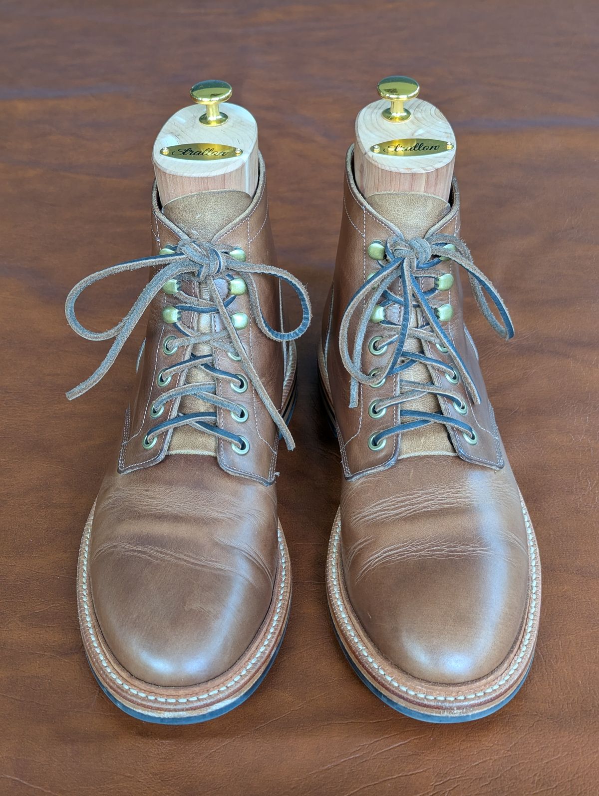 Photo by habibiboots7 on May 13, 2026 of the Grant Stone Diesel Boot in Horween Dune Chromexcel.