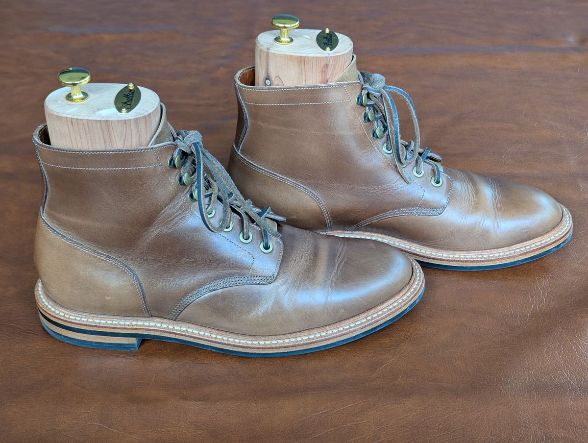 Photo by habibiboots7 on May 13, 2026 of the Grant Stone Diesel Boot in Horween Dune Chromexcel.