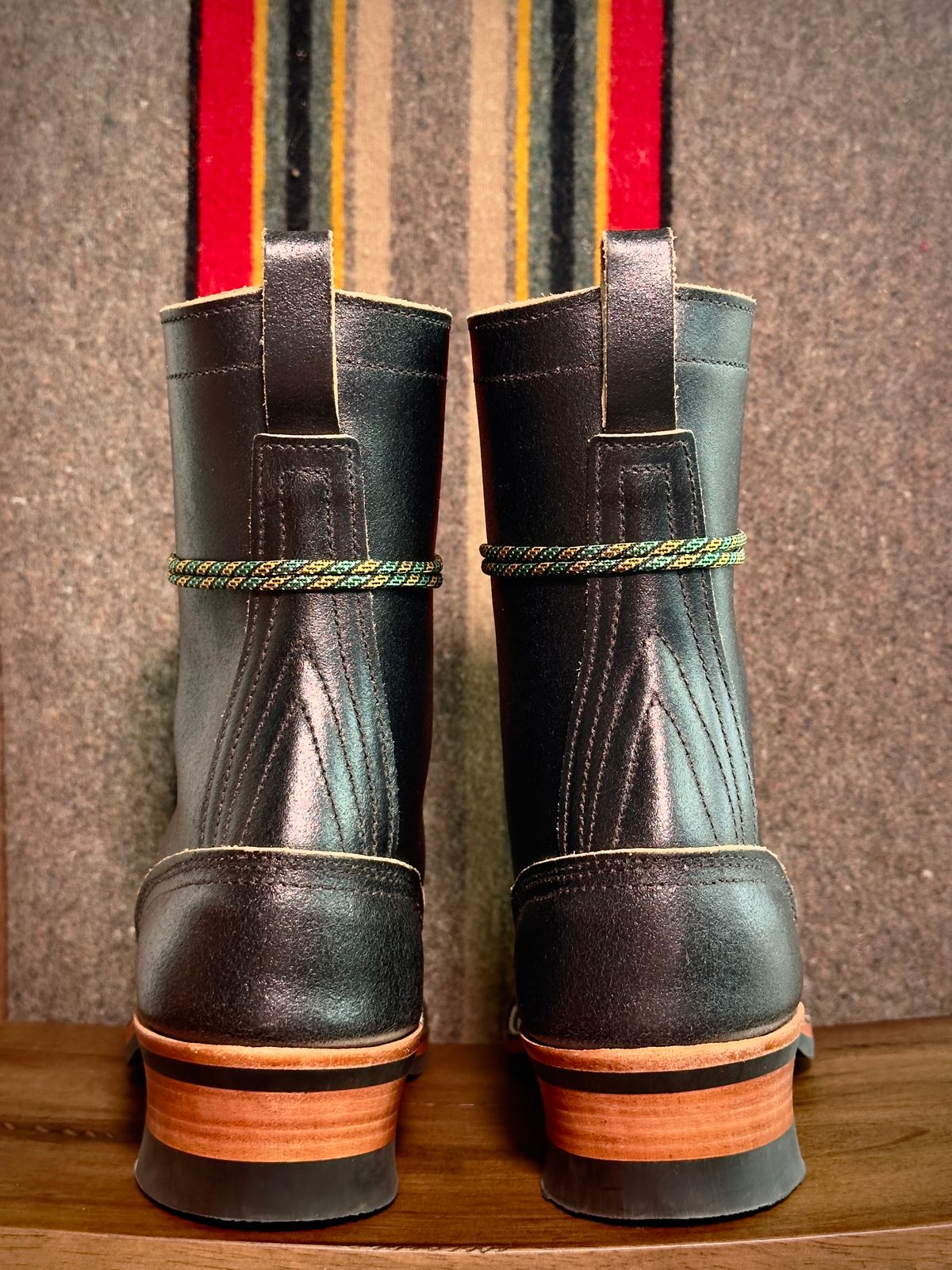 Photo by saintnick on October 1, 2024 of the Nicks LTT Heritage in Horween Black Waxed Flesh.