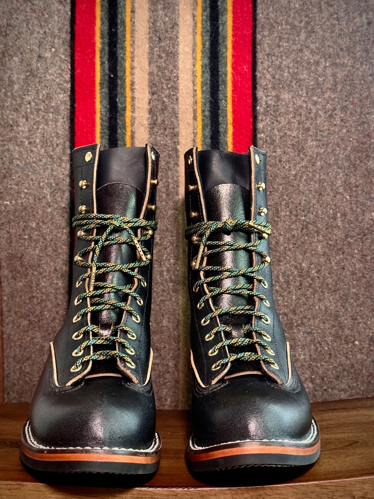Photo by saintnick on October 1, 2024 of the Nicks LTT Heritage in Horween Black Waxed Flesh.