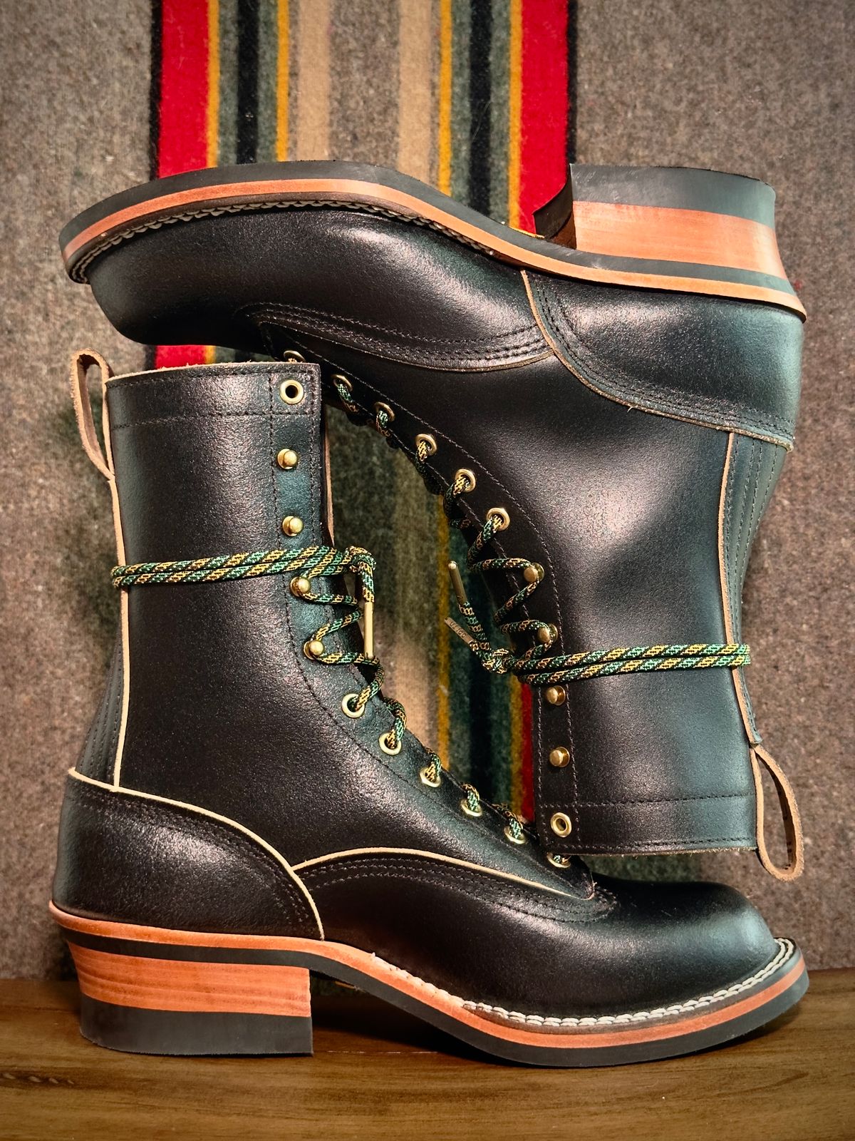 Photo by saintnick on October 1, 2024 of the Nicks LTT Heritage in Horween Black Waxed Flesh.