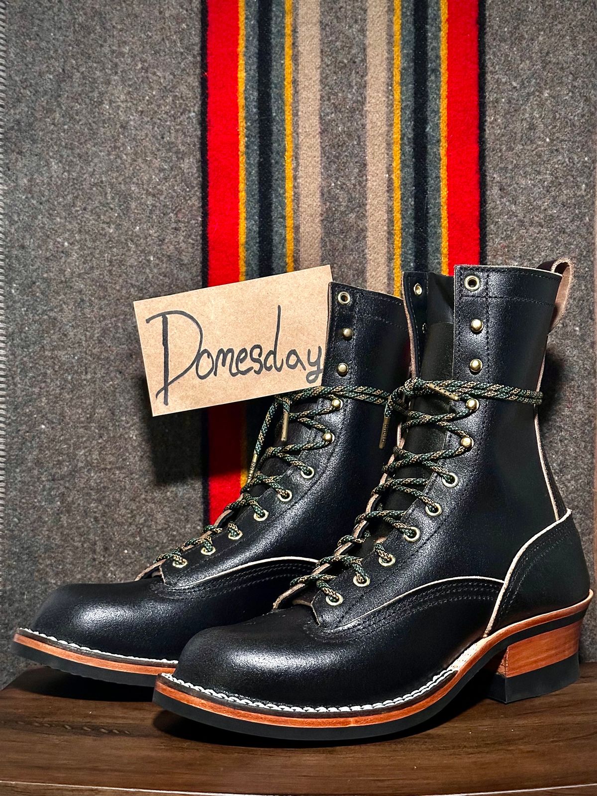 Photo by saintnick on October 1, 2024 of the Nicks LTT Heritage in Horween Black Waxed Flesh.