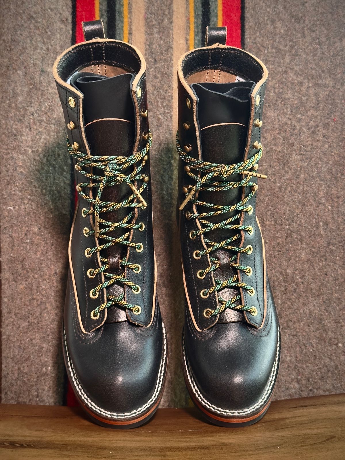 Photo by saintnick on October 1, 2024 of the Nicks LTT Heritage in Horween Black Waxed Flesh.