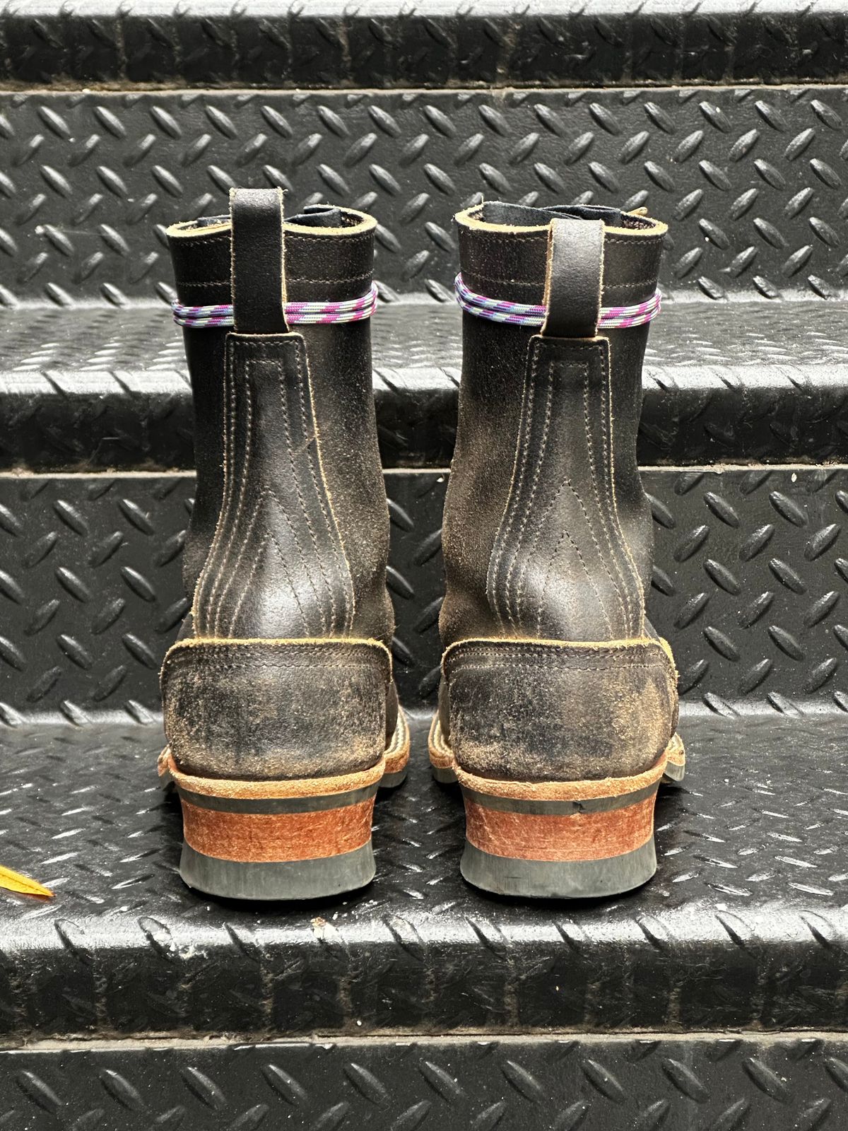 Photo by saintnick on November 3, 2024 of the Nicks LTT Heritage in Horween Black Waxed Flesh.