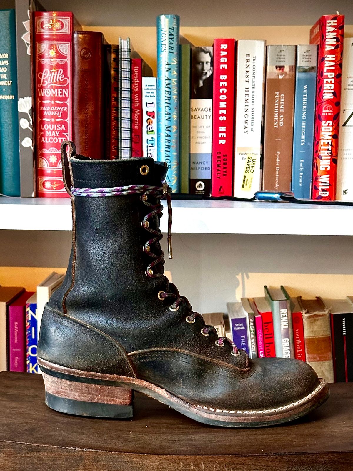 Photo by saintnick on February 3, 2025 of the Nicks LTT Heritage in Horween Black Waxed Flesh.