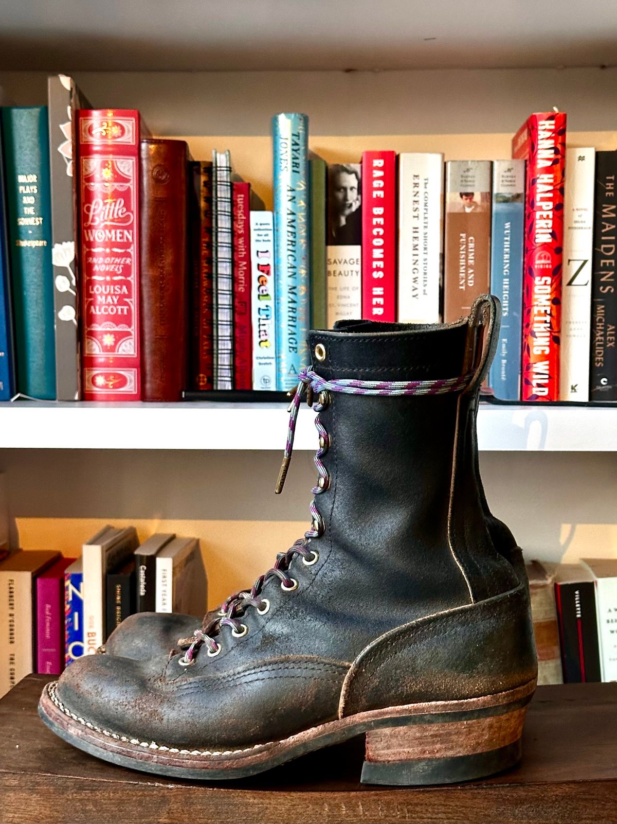 Photo by saintnick on February 3, 2025 of the Nicks LTT Heritage in Horween Black Waxed Flesh.