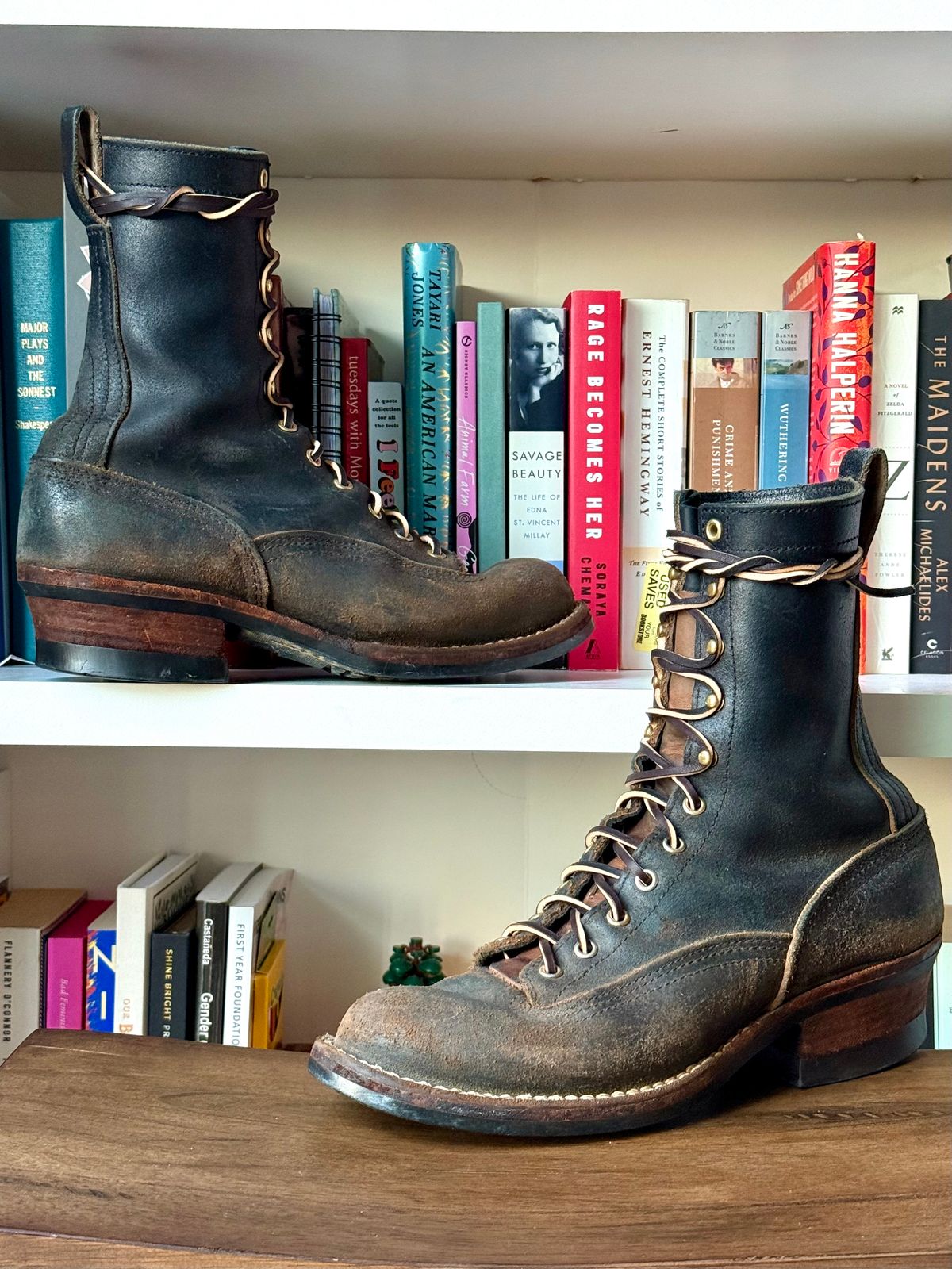 Photo by saintnick on March 2, 2025 of the Nicks LTT Heritage in Horween Black Waxed Flesh.