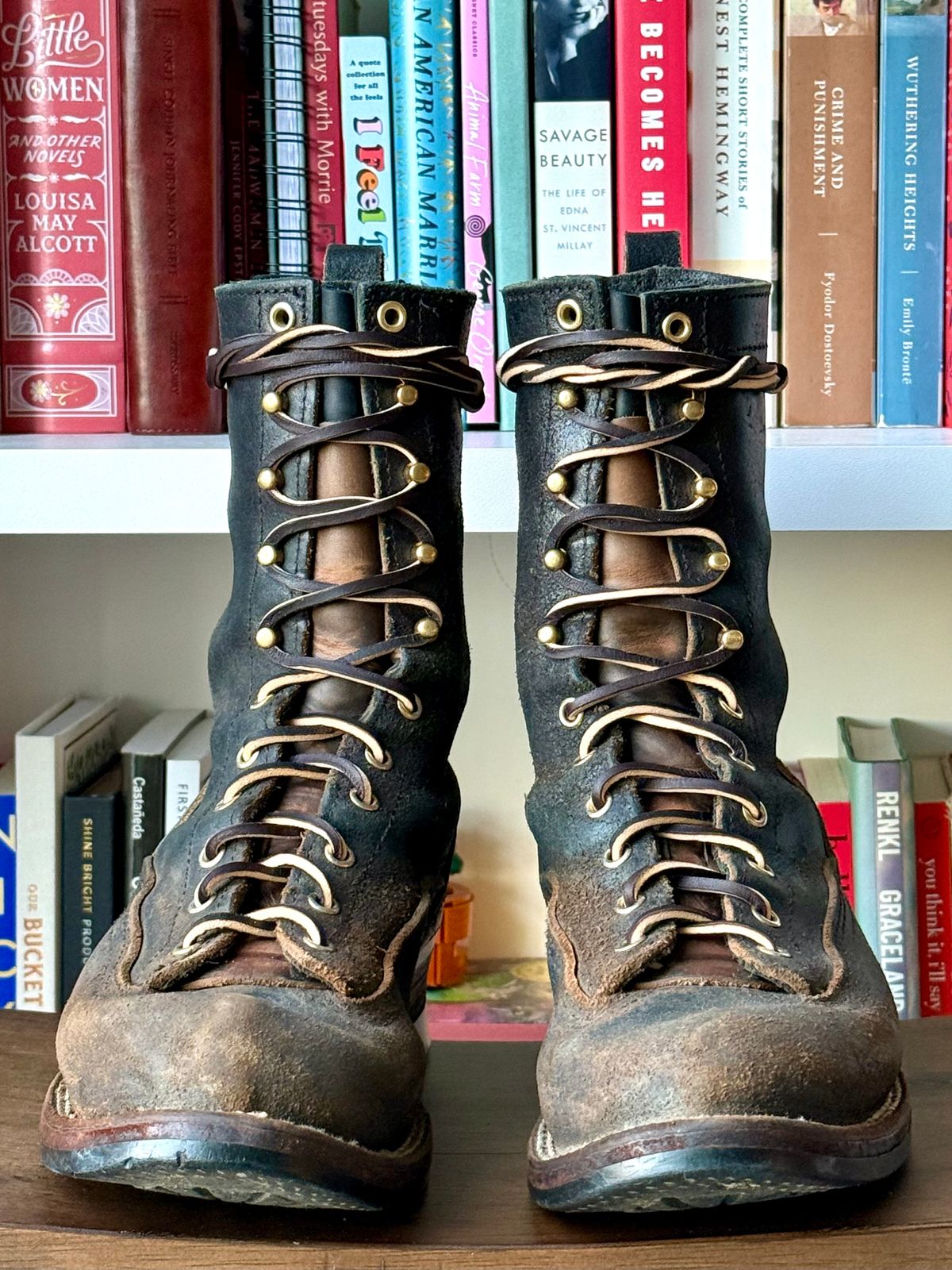 Photo by saintnick on March 2, 2025 of the Nicks LTT Heritage in Horween Black Waxed Flesh.