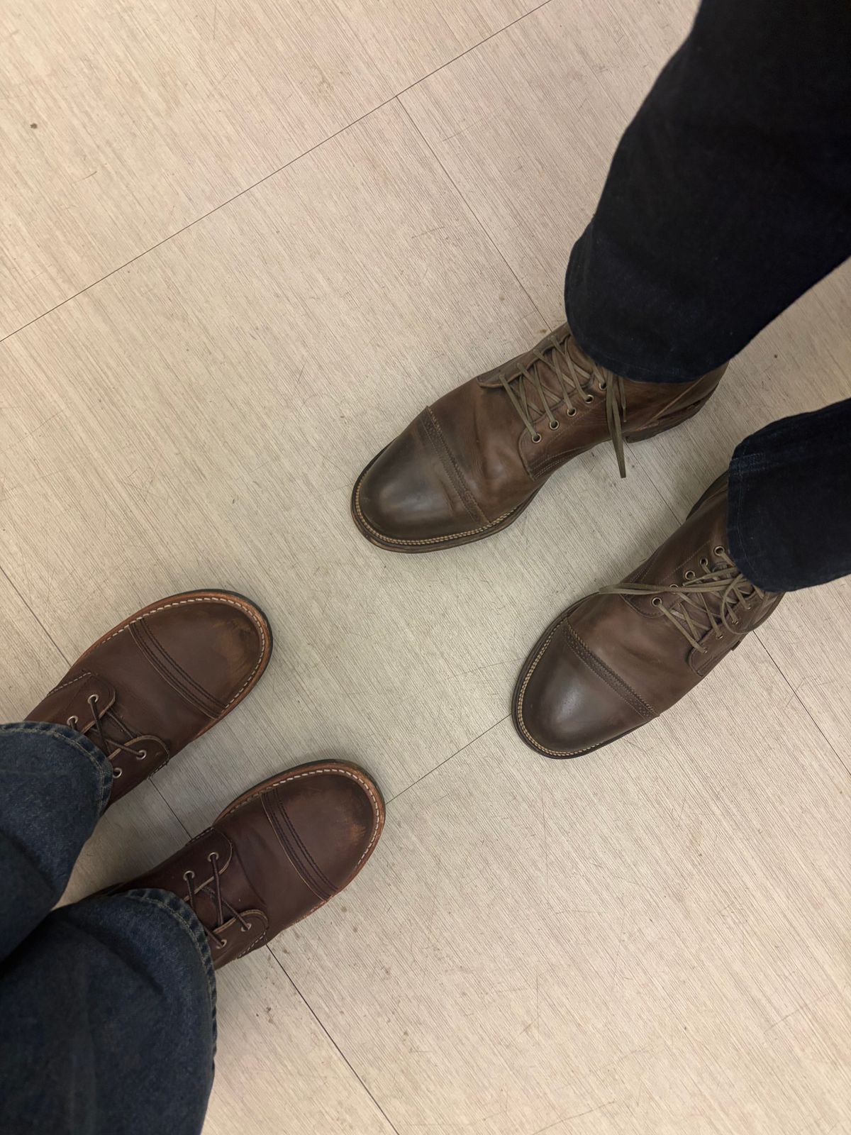 Photo by zoggyzoup on February 15, 2026 of the Red Wing Iron Ranger in S.B. Foot Amber Harness.