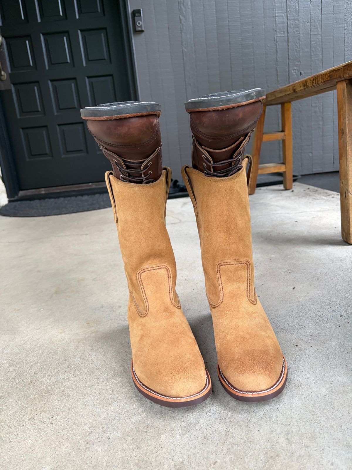 Photo by zoggyzoup on March 9, 2026 of the Red Wing Iron Ranger in S.B. Foot Amber Harness.