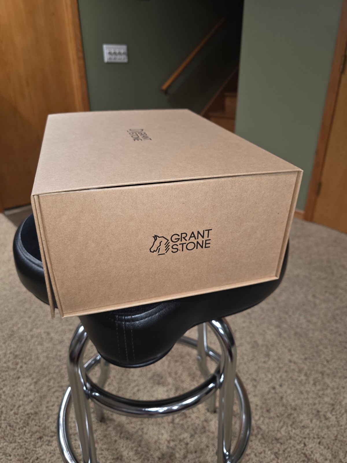 Photo by wizaxed on April 18, 2026 of the Grant Stone Edward Boot in C.F. Stead Midnight Suede.