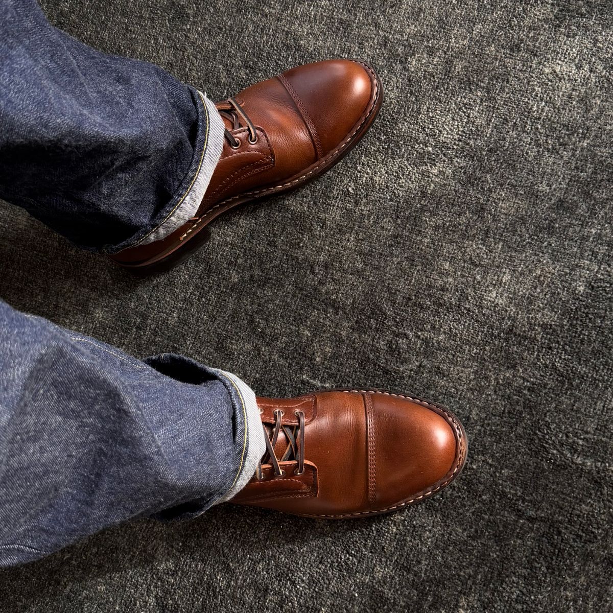 Photo by Stroker636 on December 25, 2025 of the White’s X Division Road MPM1 - MP in C.F. Stead Urban Brown Buckingham.