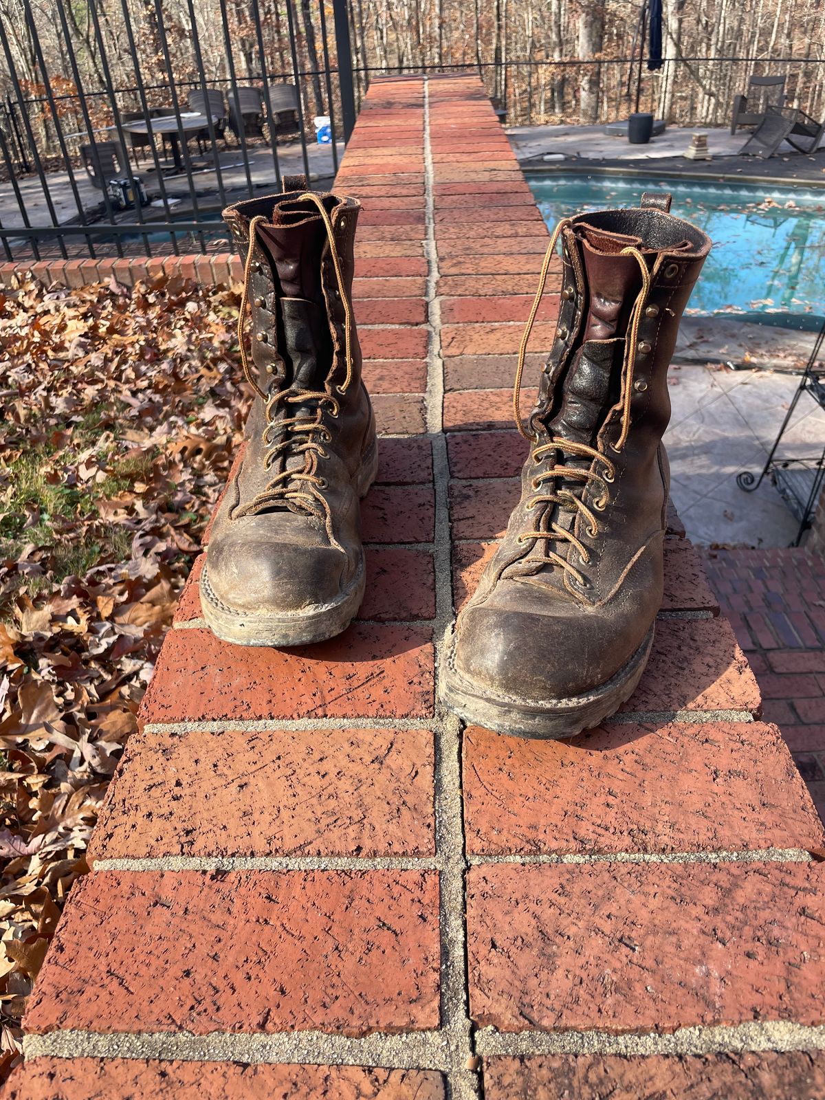 Photo by Bootman221 on December 1, 2024 of the Nicks x Rose Anvil ND3 in Horween Brown Waxed Flesh.