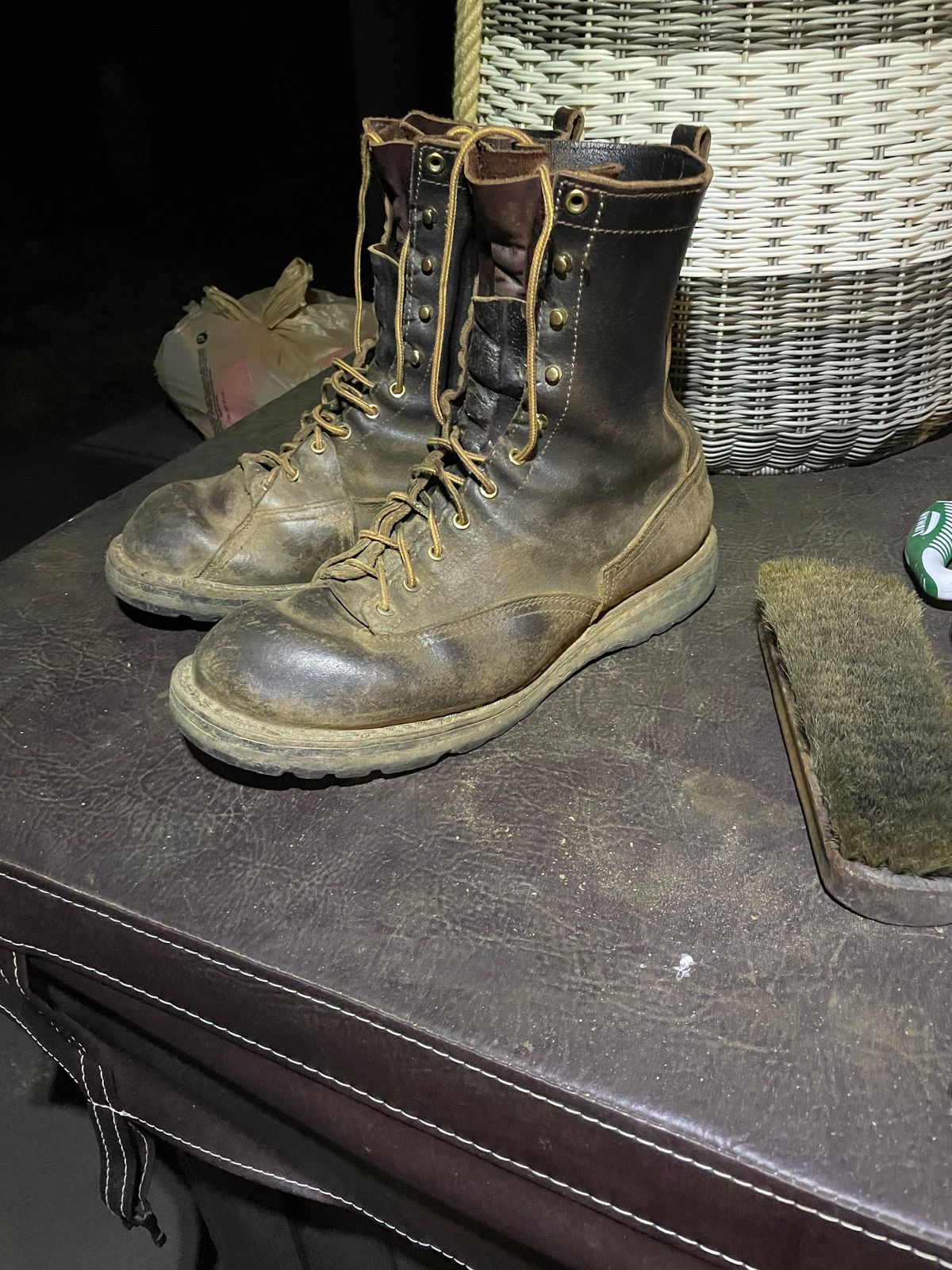 Photo by Bootman221 on January 16, 2025 of the Nicks x Rose Anvil ND3 in Horween Brown Waxed Flesh.
