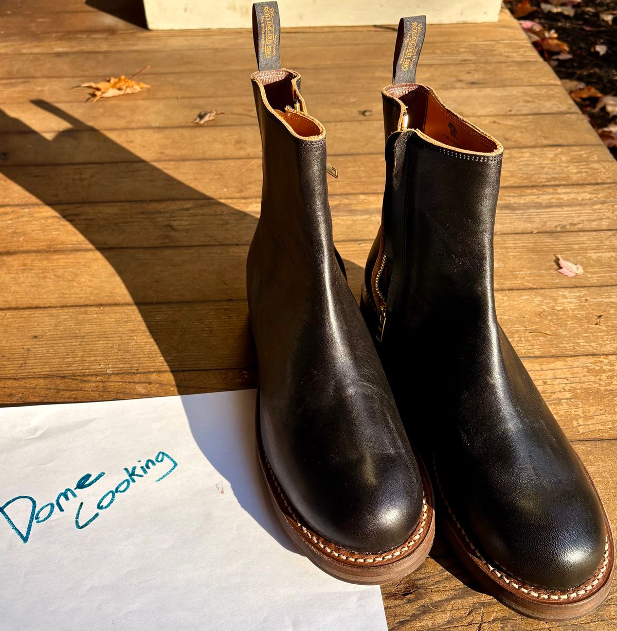 Photo by phealy899 on November 1, 2025 of the Rolling Dub Trio Casper Boot in Black Horse Front #1020.