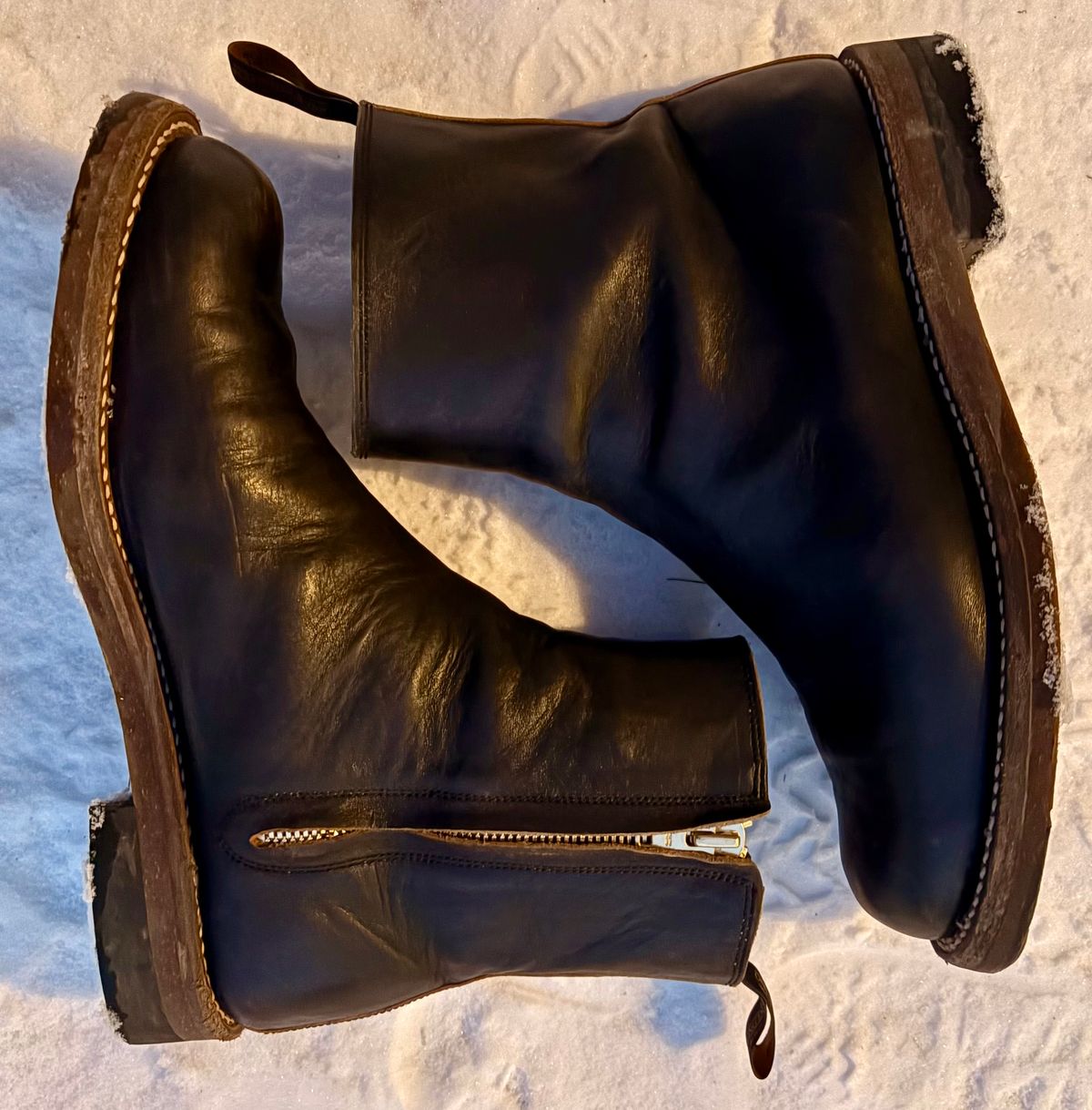 Photo by phealy899 on December 5, 2025 of the Rolling Dub Trio Casper Boot in Black Horse Front #1020.