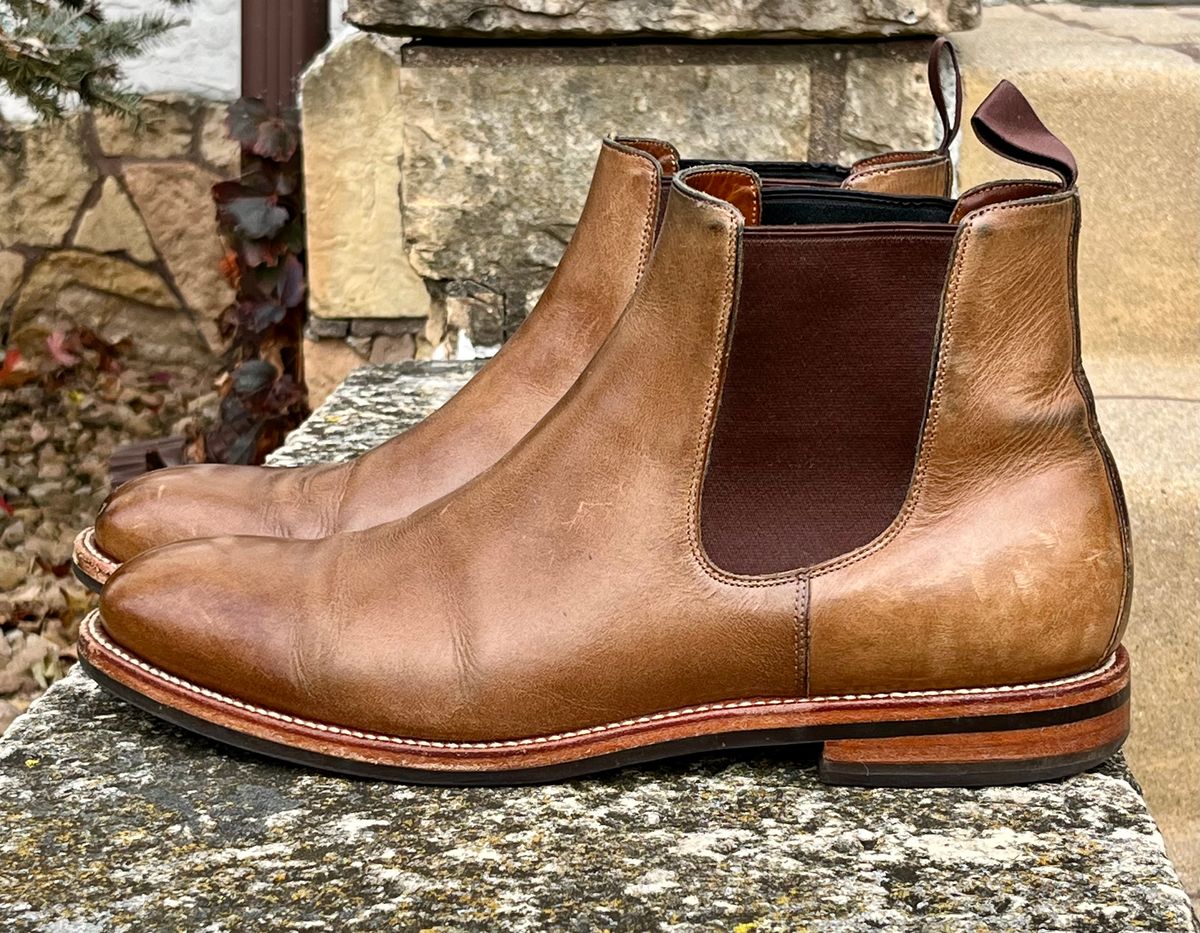 Photo by Sody101 on November 2, 2025 of the Grant Stone Chelsea Boot in Horween Dune Chromexcel.