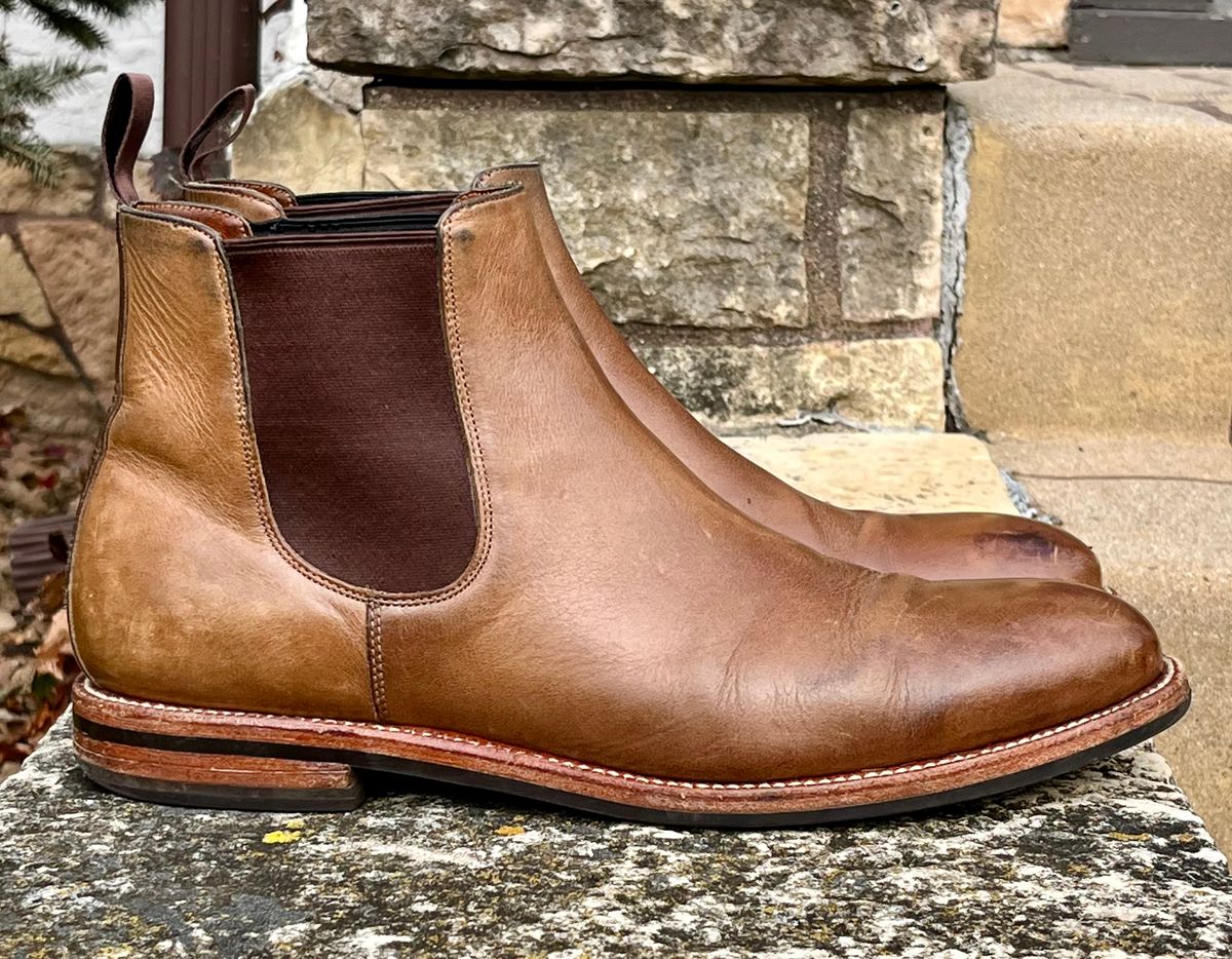 Photo by Sody101 on November 2, 2025 of the Grant Stone Chelsea Boot in Horween Dune Chromexcel.