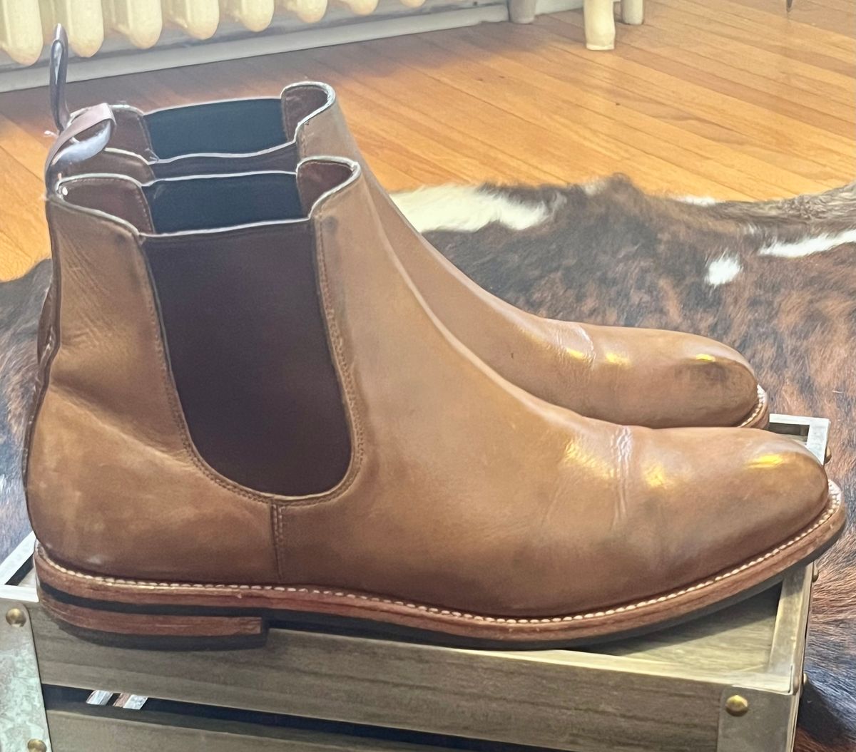 Photo by Sody101 on November 29, 2025 of the Grant Stone Chelsea Boot in Horween Dune Chromexcel.