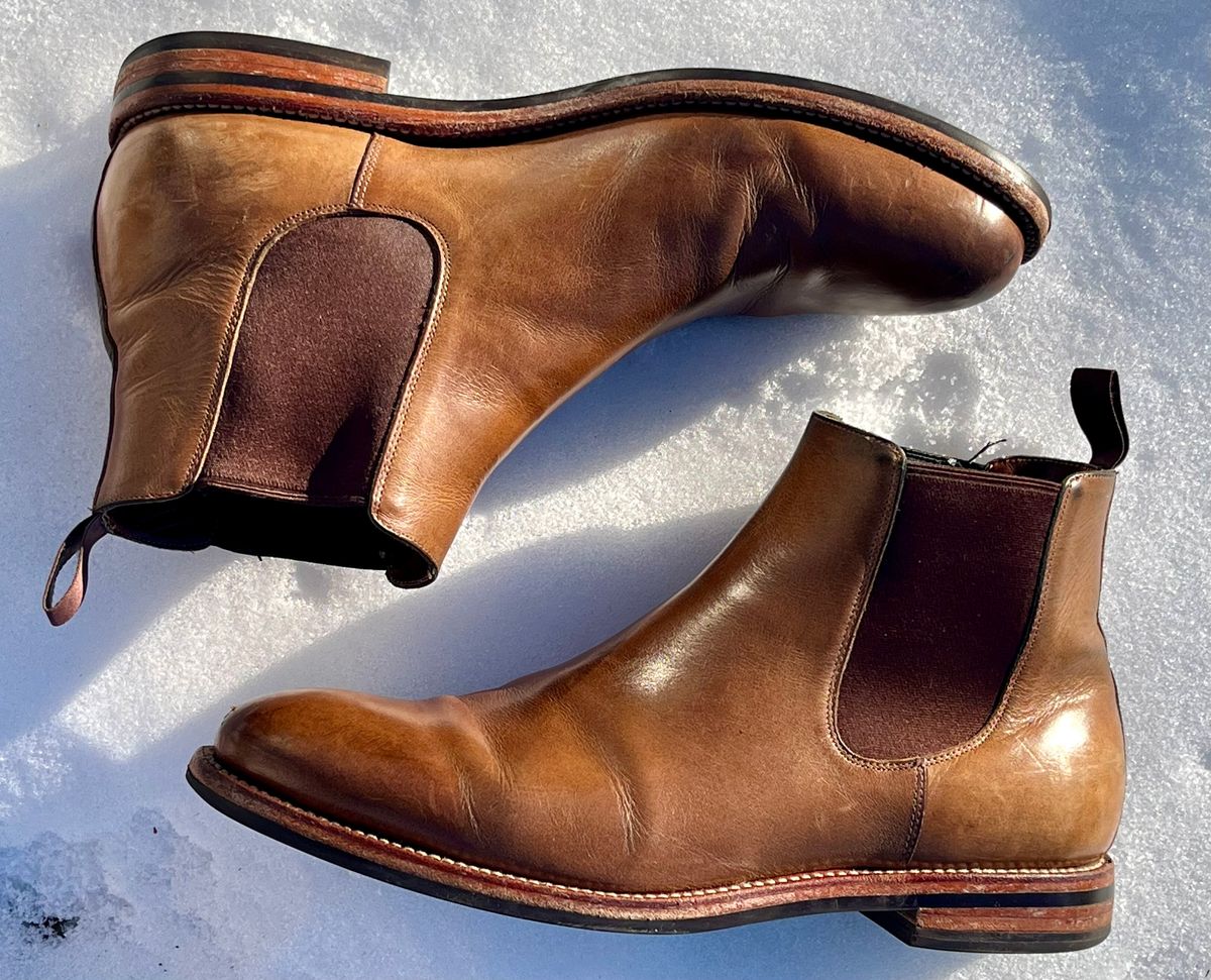 Photo by Sody101 on January 31, 2026 of the Grant Stone Chelsea Boot in Horween Dune Chromexcel.