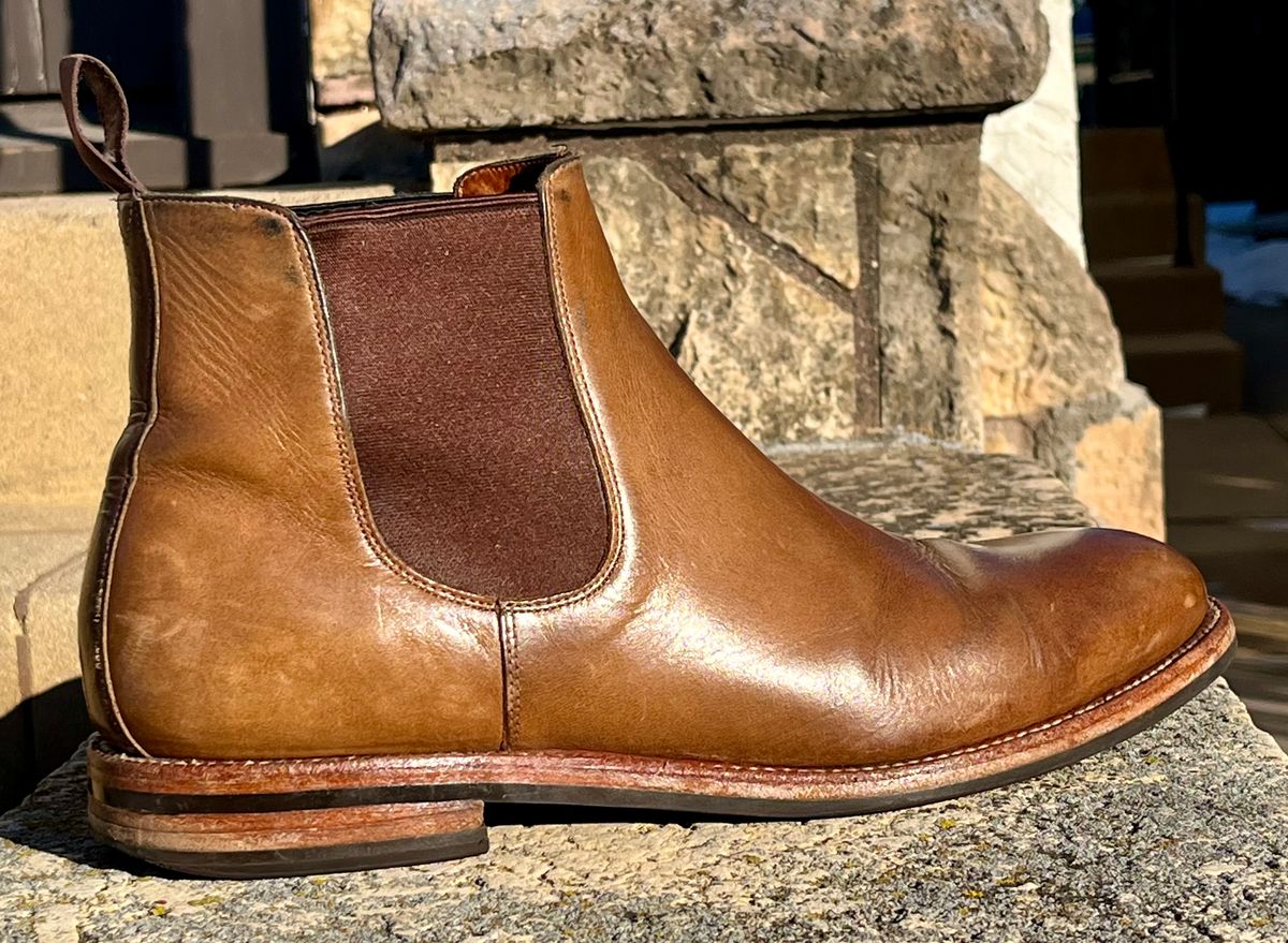 Photo by Sody101 on January 31, 2026 of the Grant Stone Chelsea Boot in Horween Dune Chromexcel.