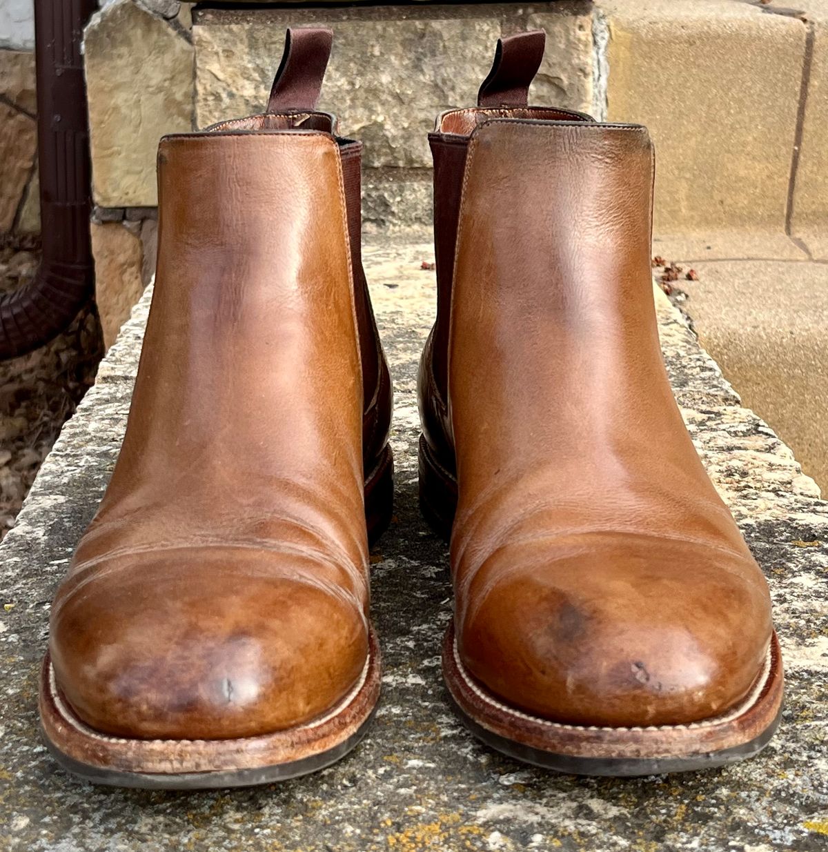 Photo by Sody101 on April 1, 2026 of the Grant Stone Chelsea Boot in Horween Dune Chromexcel.
