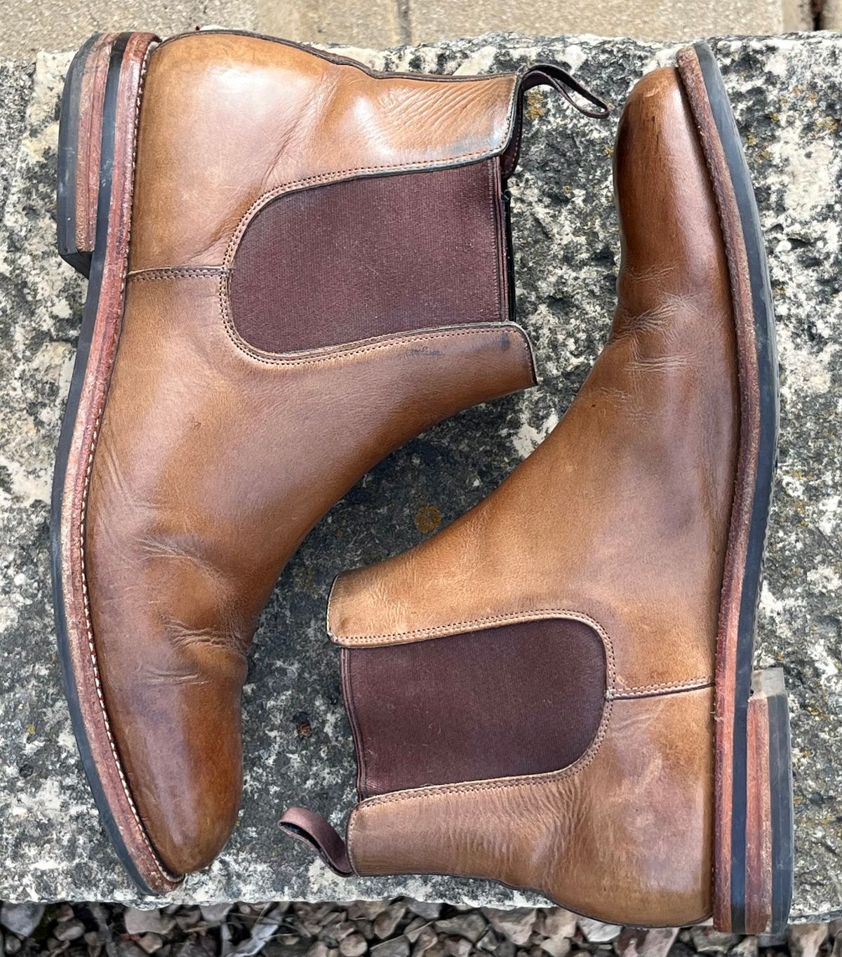 Photo by Sody101 on April 1, 2026 of the Grant Stone Chelsea Boot in Horween Dune Chromexcel.