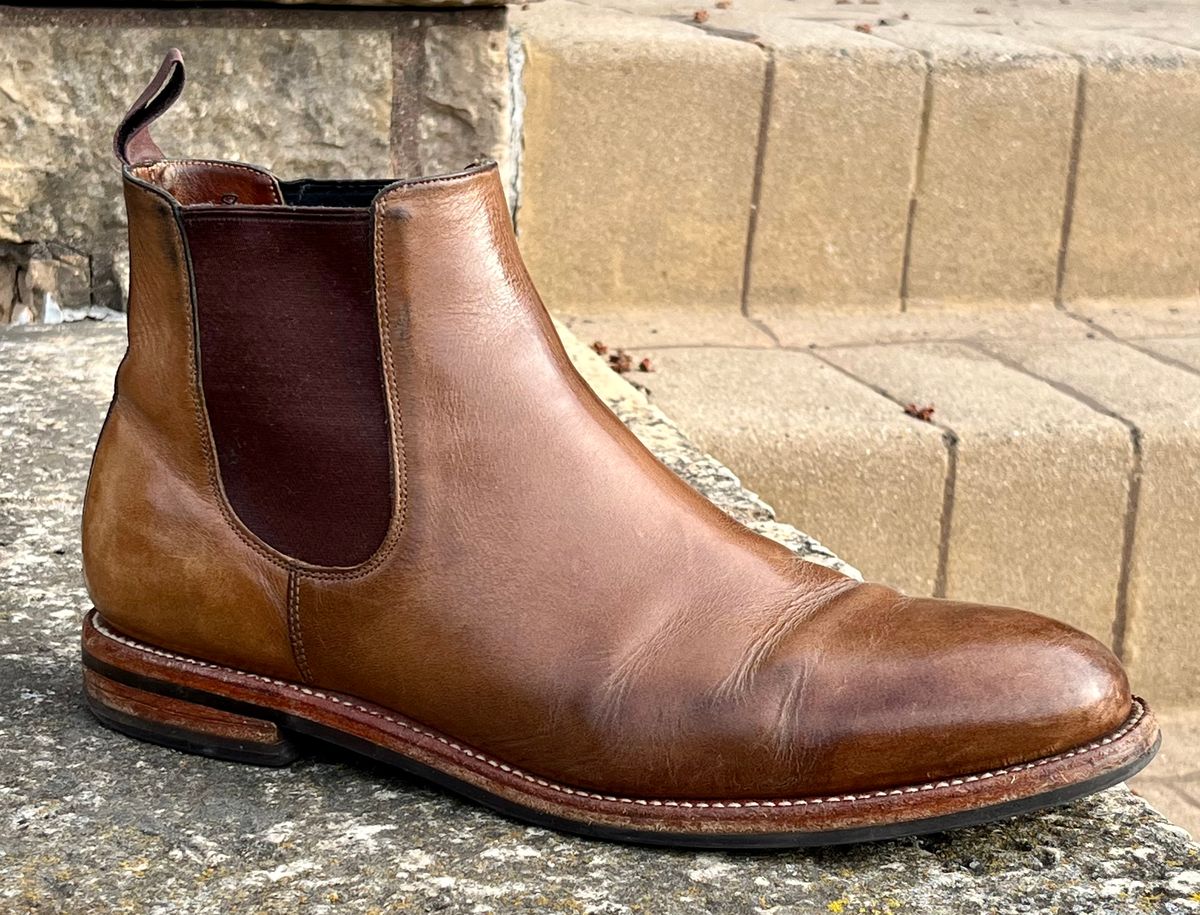 Photo by Sody101 on April 1, 2026 of the Grant Stone Chelsea Boot in Horween Dune Chromexcel.
