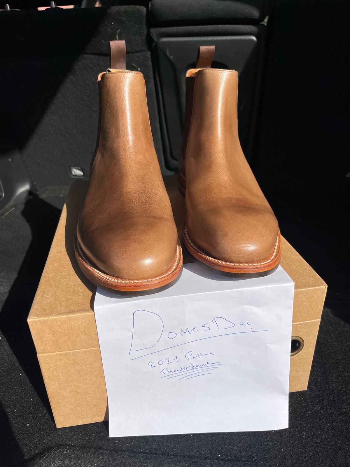 Photo by Sody101 on October 2, 2024 of the Grant Stone Chelsea Boot in Horween Dune Chromexcel.